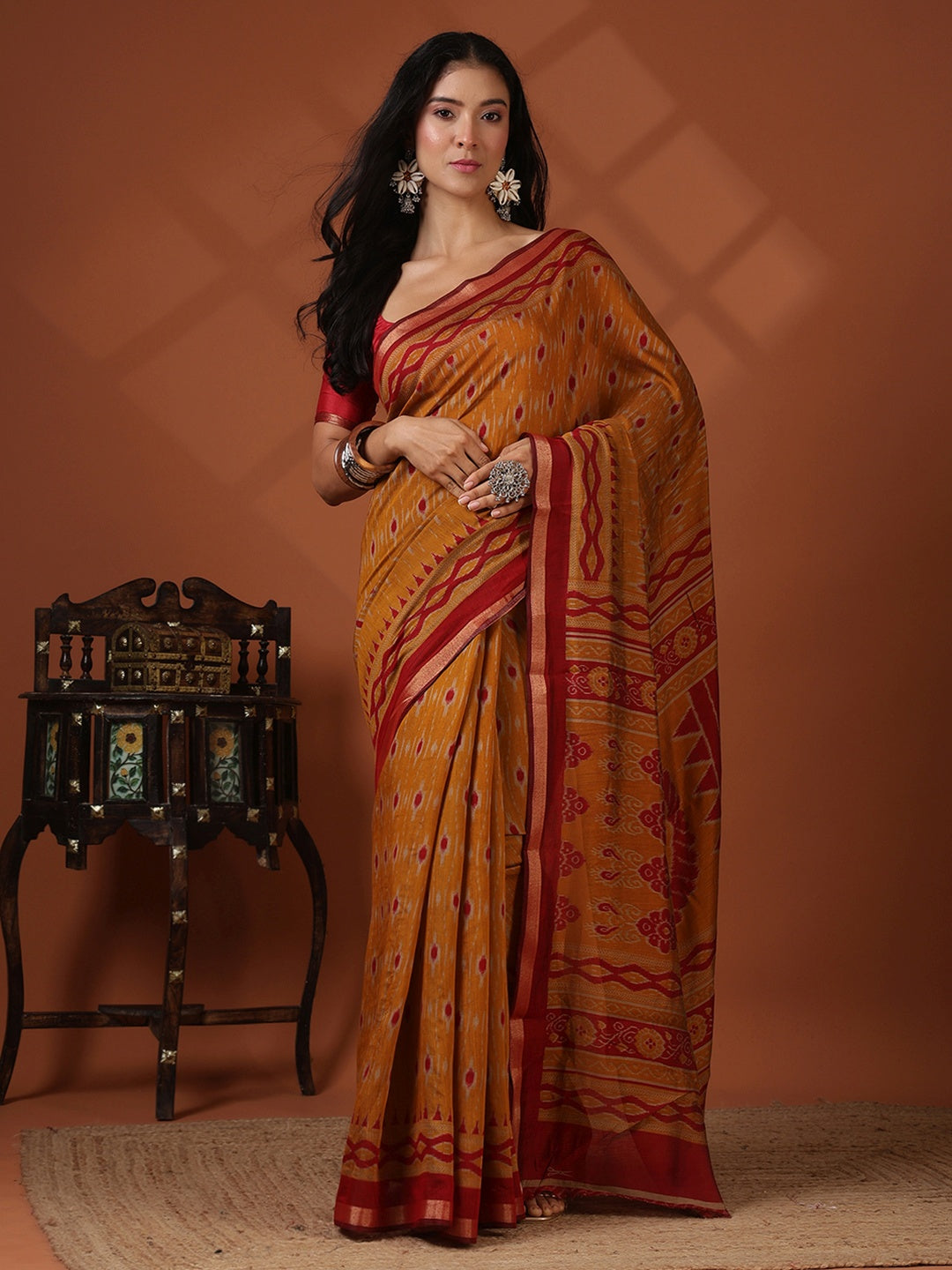 Digital Printed Art Silk Saree