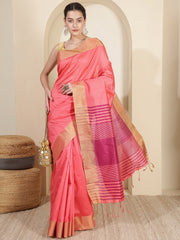 Zari Border Woven Art Silk Saree