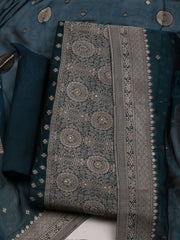 Woven Chanderi Unstitched Suit With Dupatta