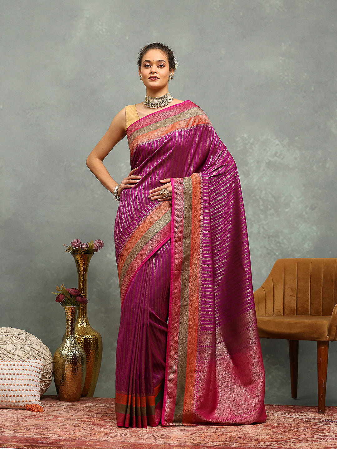 Wovn Border Art Silk Saree