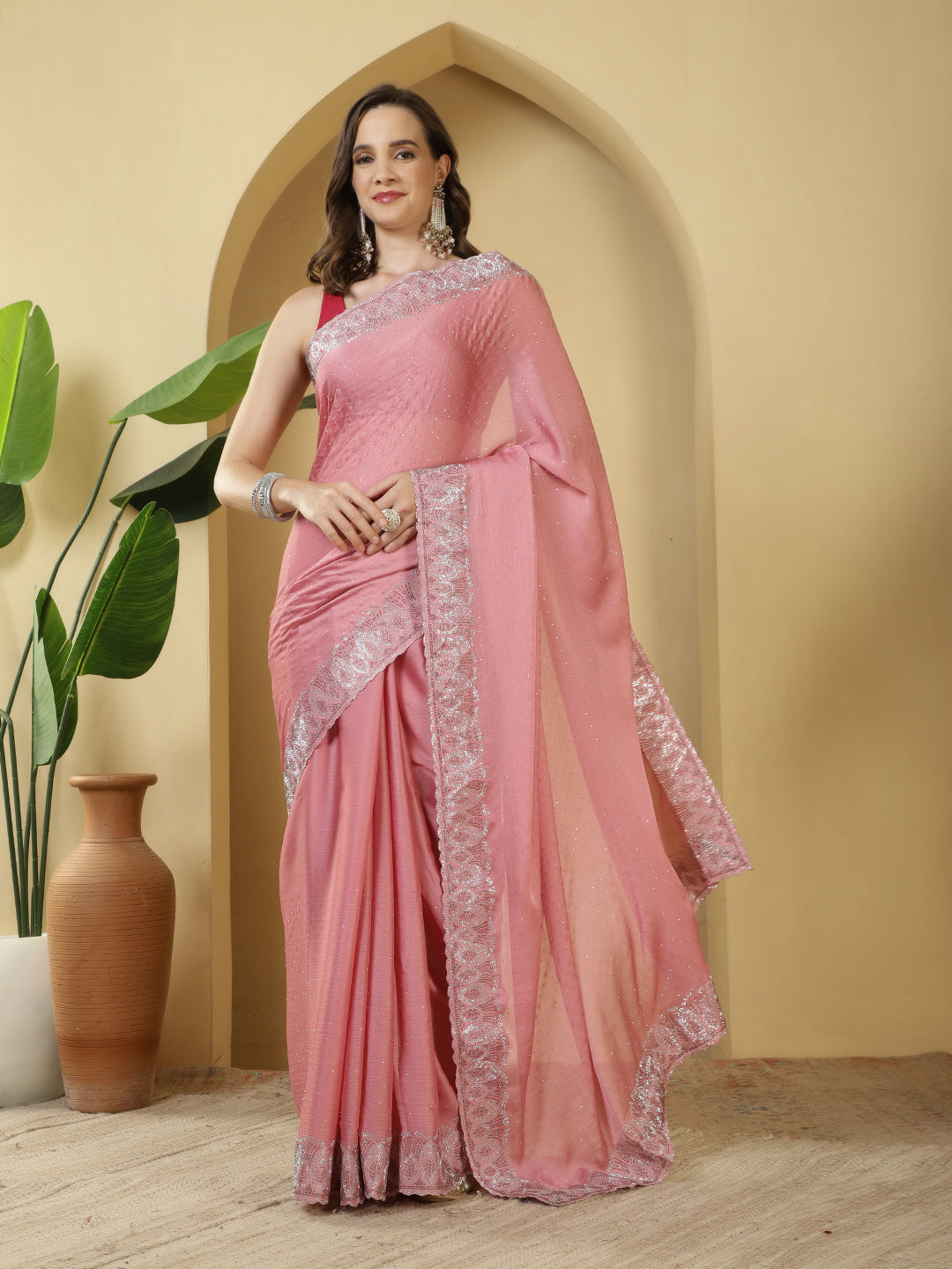 Digital Printed Chiffon Saree