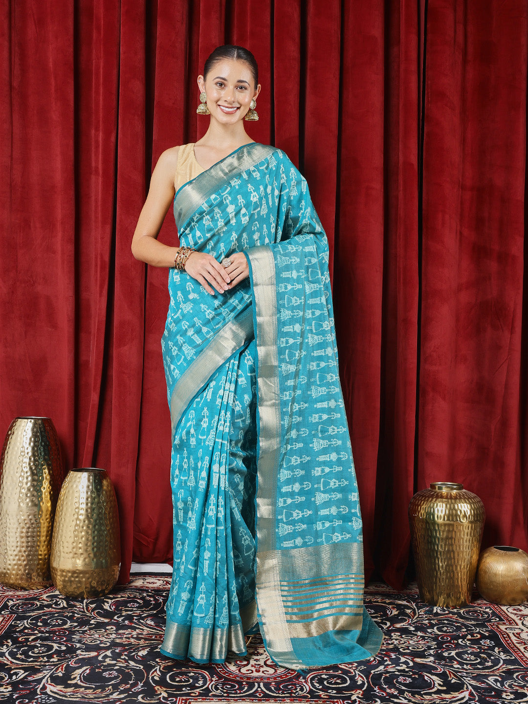Digital Printed Art Silk Saree