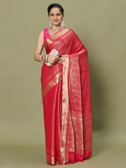 Zari Jaal Woven Crepe Saree