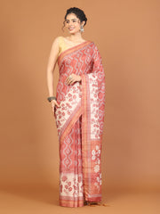 Digital Printed Tussar Woven Saree