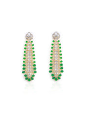 Emerald Stone Dangle Earrings