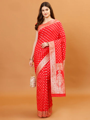 Zari Border Banarasi Woven Saree