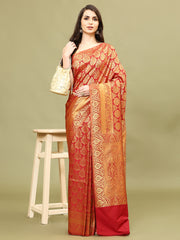 Zari Booti Woven Handloom Saree