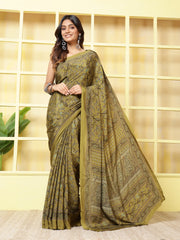 Digital Printed Crepe Saree