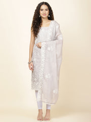 All Over Embroidered Cotton Blend Unstitched Suit With Dupatta