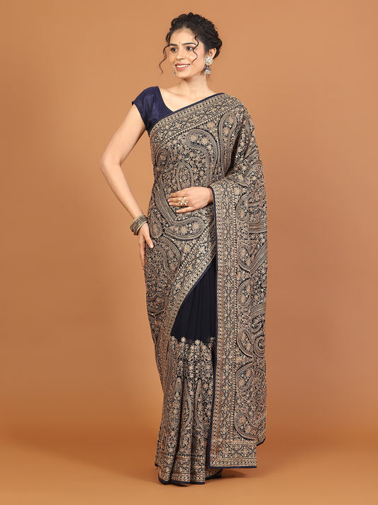 Embroidery saree