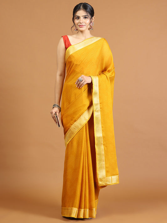 Zari Border Woven Art Silk Saree