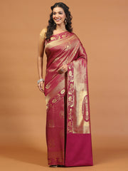 Zari Jaal Woven Art Silk Saree