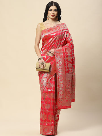 Zari Jaal Woven Art Silk Banarsi Saree