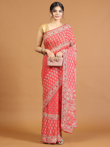 Digital Printed Georgette Saree