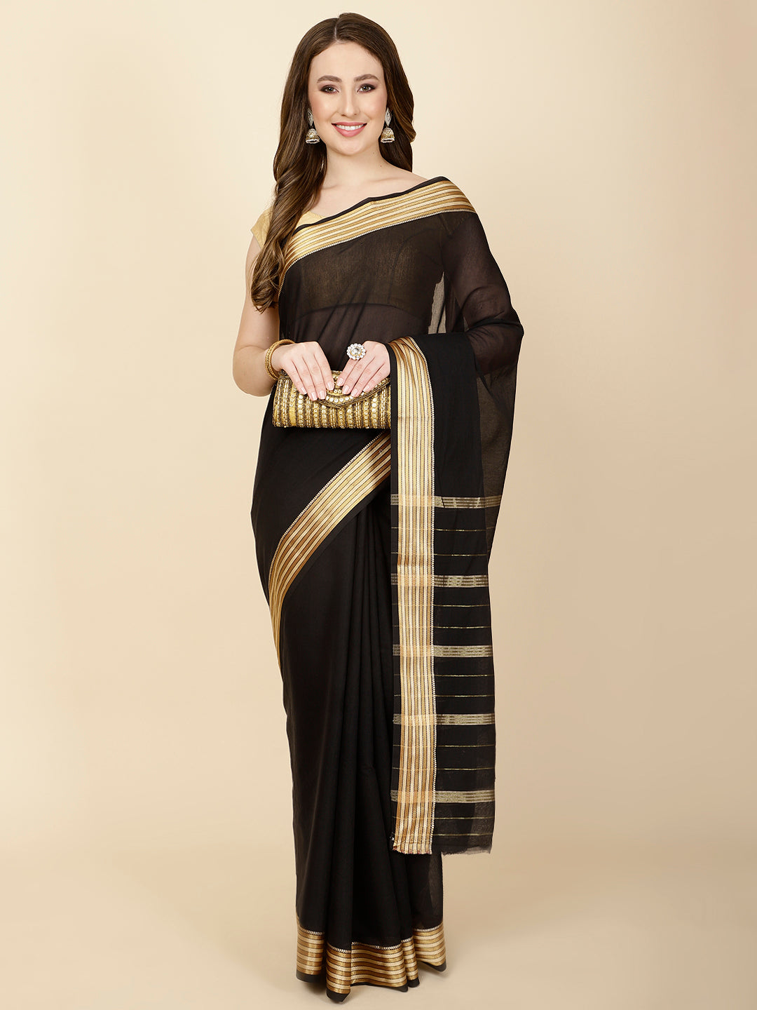 Resham Border Woven Cotton Saree