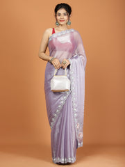 Stone Work Art Chiffon Saree