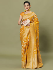 Zari Jaal Woven Crepe Saree