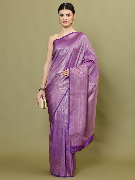 Brocade Zari Jaal Border Handloom Saree