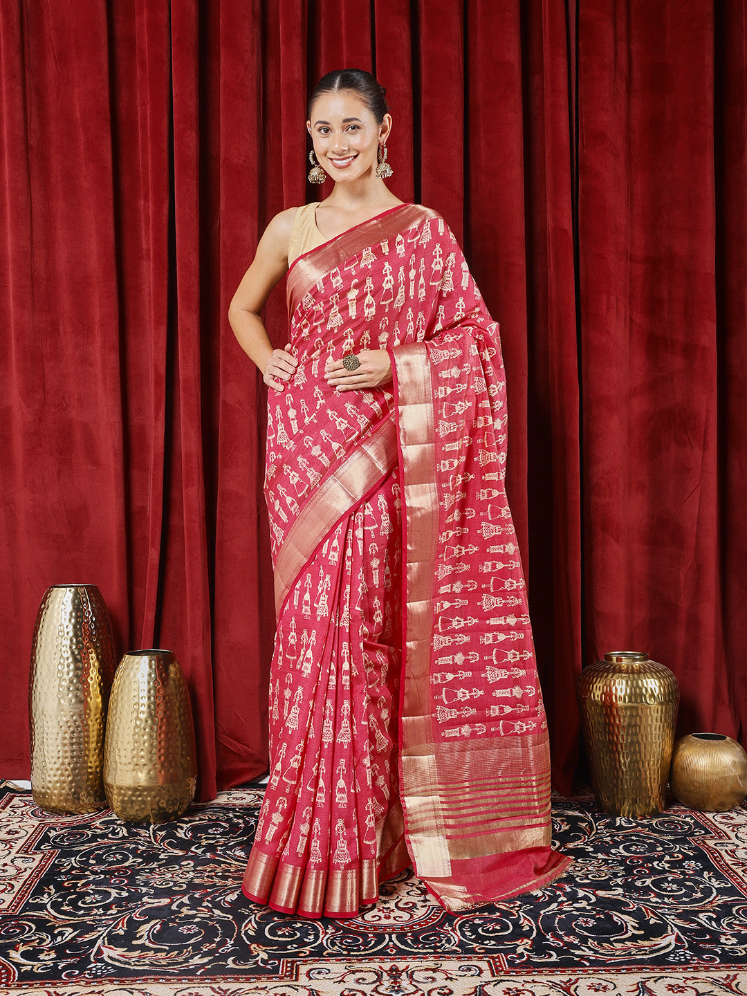 Digital Printed Art Silk Saree
