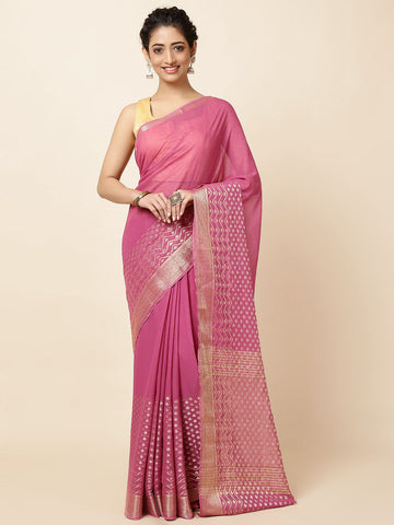 Stone Booti Woven Chiffon Saree