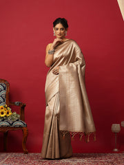 Woven Design Art Silk Mouse Saree