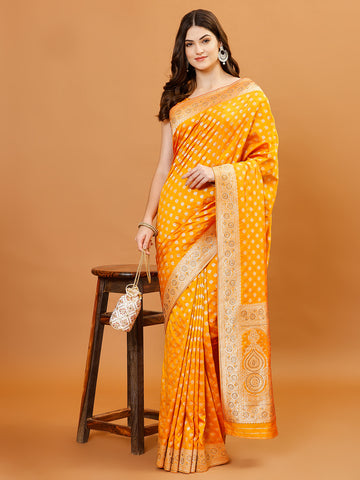 Zari Border Banarasi Woven Saree