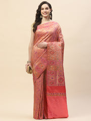 Zari Jaal Woven Satin Saree