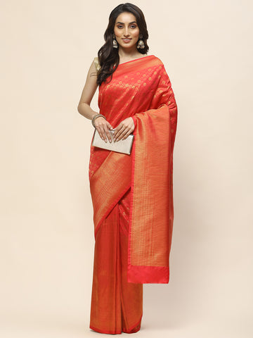 Brocade Zari Jaal Woven Handloom Saree