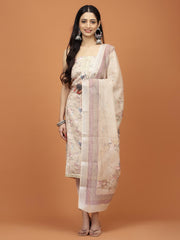 Printed Cotton Unstitched Suit Piece With Dupatta