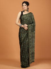 Digital Printed Crepe Woven Saree