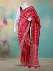 Embelished Satin Rani Saree