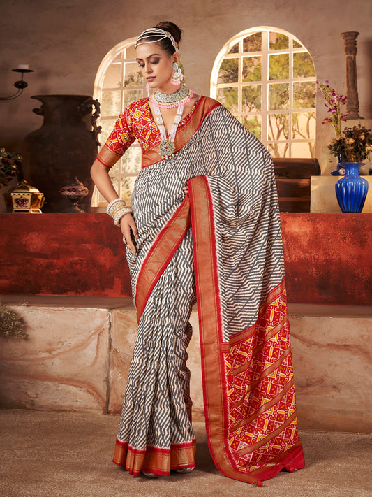 Digital Printed Art Silk Saree