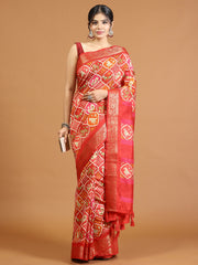 Patola Printed Tussar Woven Saree