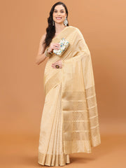 Zari Border Booti Woven Handloom Saree