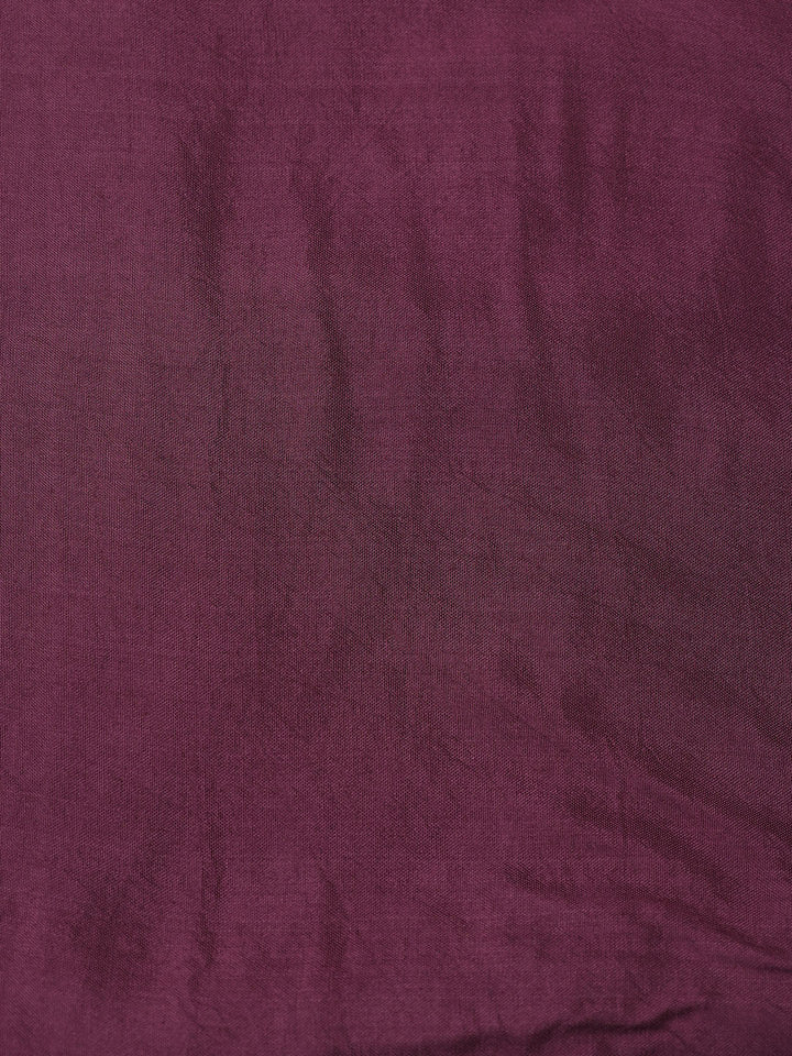 Neck Patti Chanderi Unstitched Suit With Dupatta