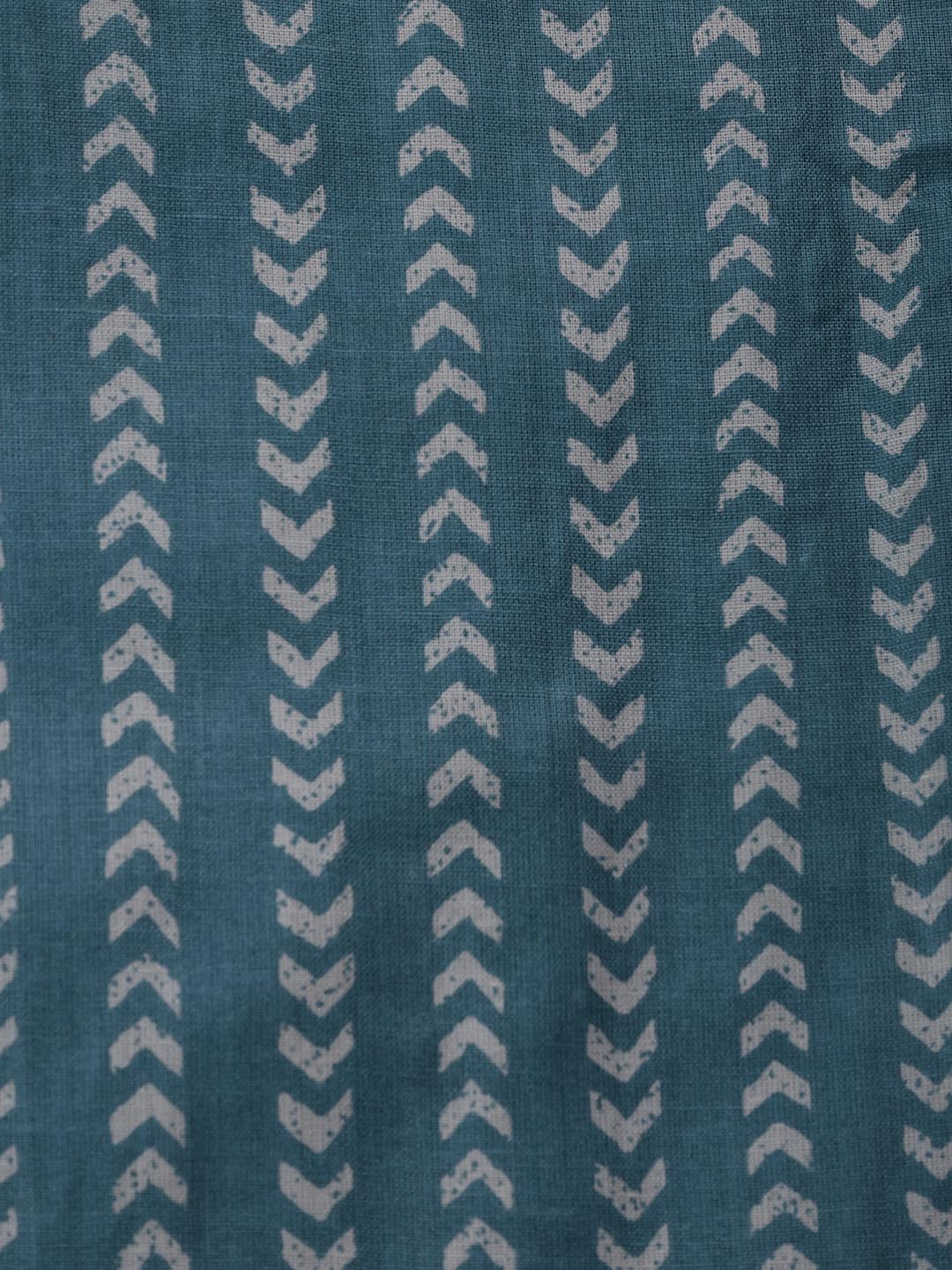 Printed Cotton Blend Unstitched Suit Piece With Dupatta