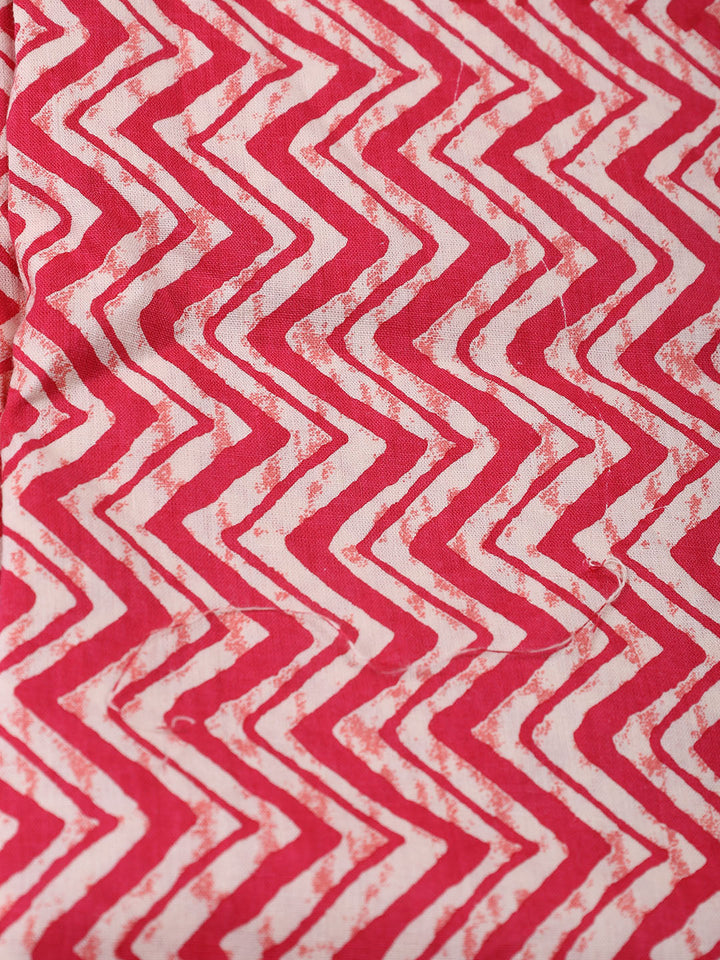Printed Cotton Blend Unstitched Suit Piece With Dupatta