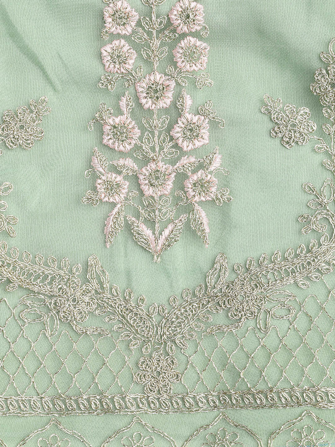 Embroidered Georgette Unstitched Suit Piece With Dupatta
