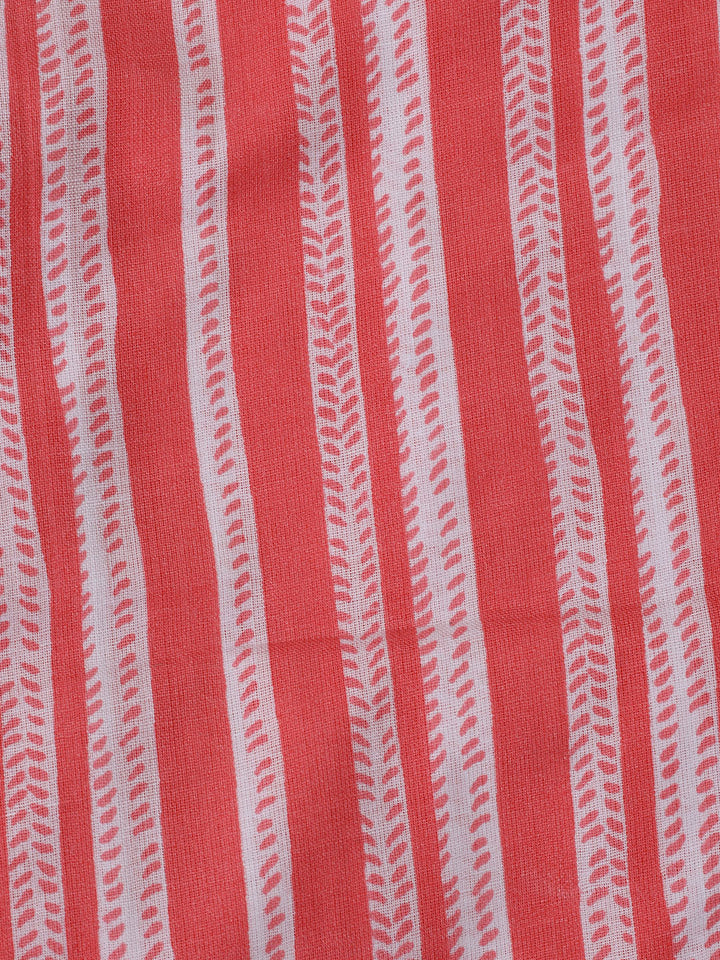 Printed Cotton Blend Unstitched Suit With Dupatta
