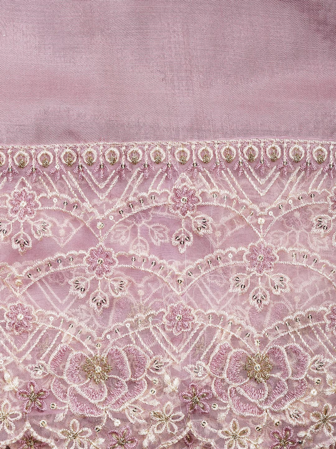 Embroidered Chanderi Unstitched Suit Piece With Dupatta