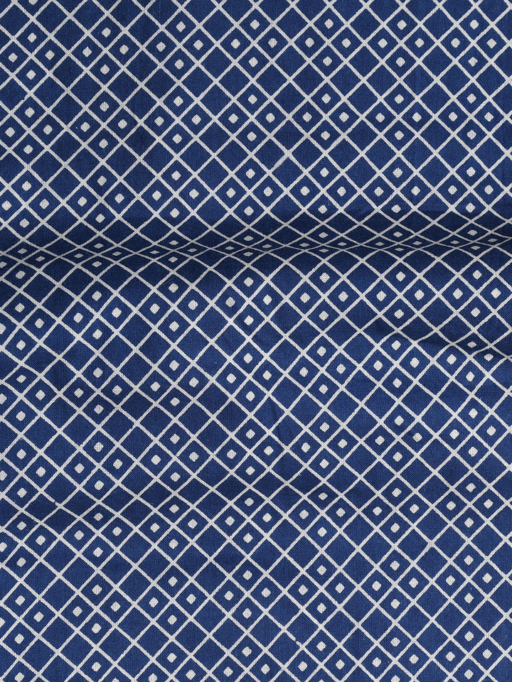Printed Cotton Blend Unstitched Suit With Dupatta