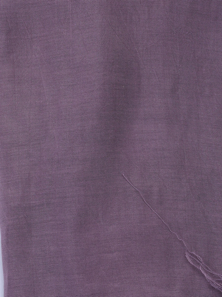 Neck Embroidered Tussar Unstitched Suit With Dupatta