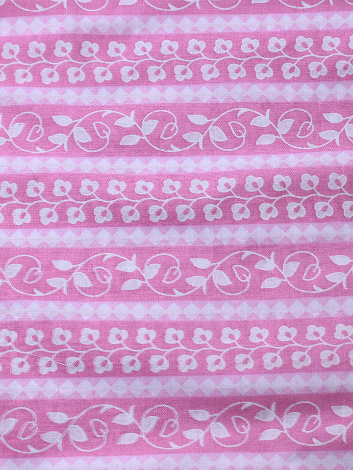 Printed Cotton Blend Unstitched Suit With Dupatta