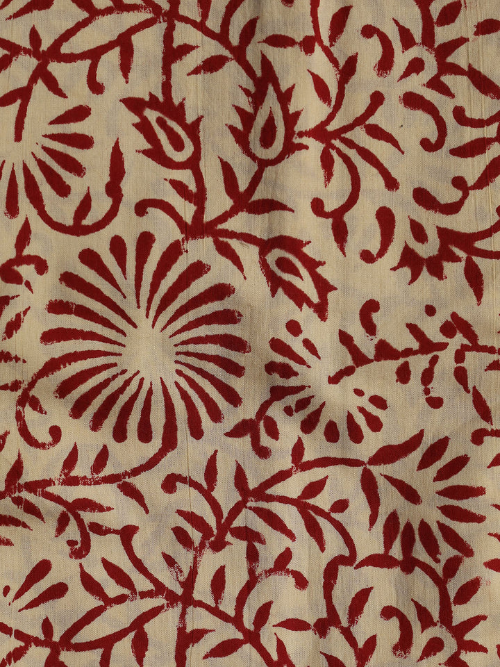 Printed Cotton Blend Unstitched Suit With Dupatta