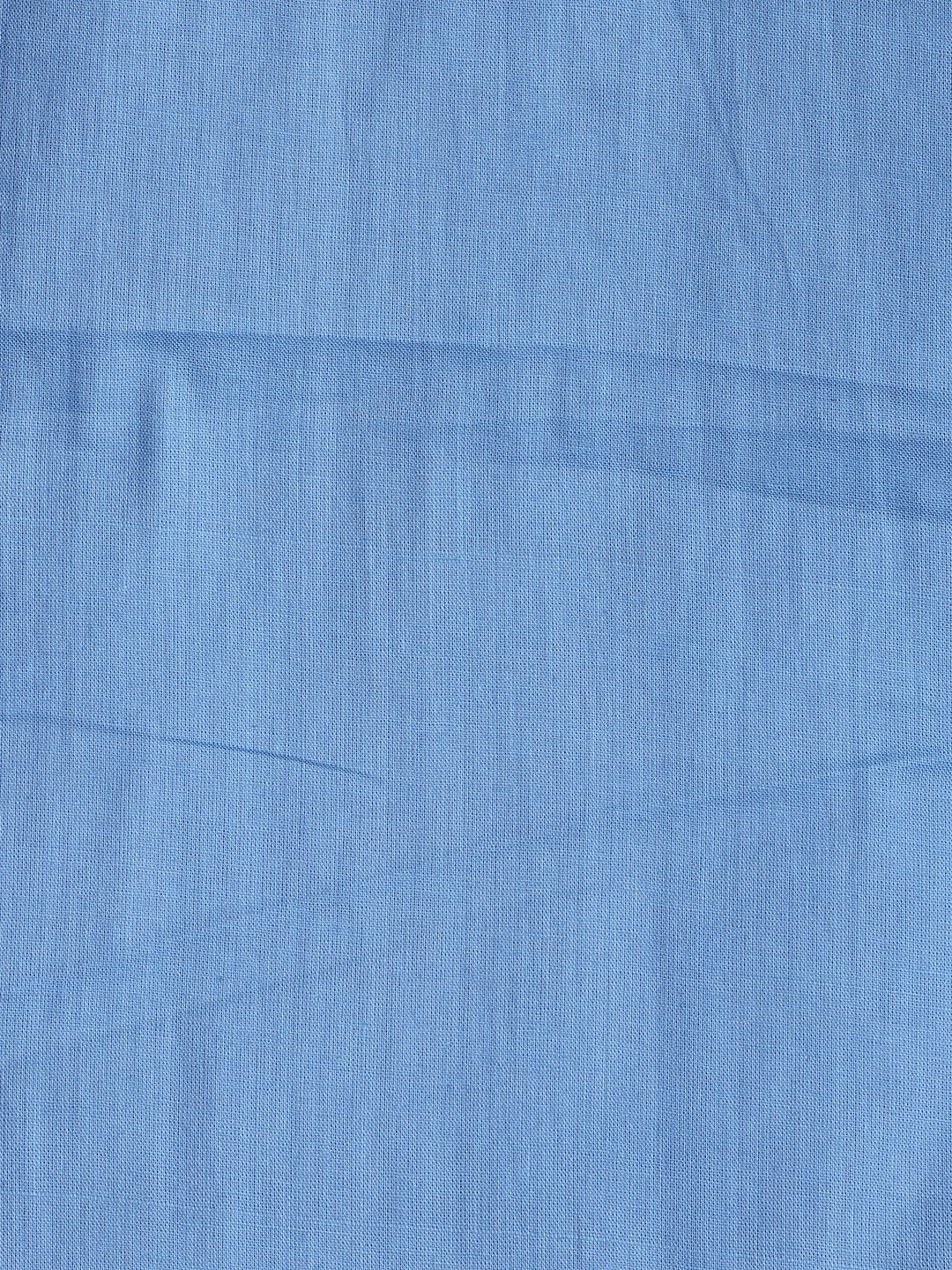 Neck Woek Cotton Blend Unstitched Suit With Dupatta