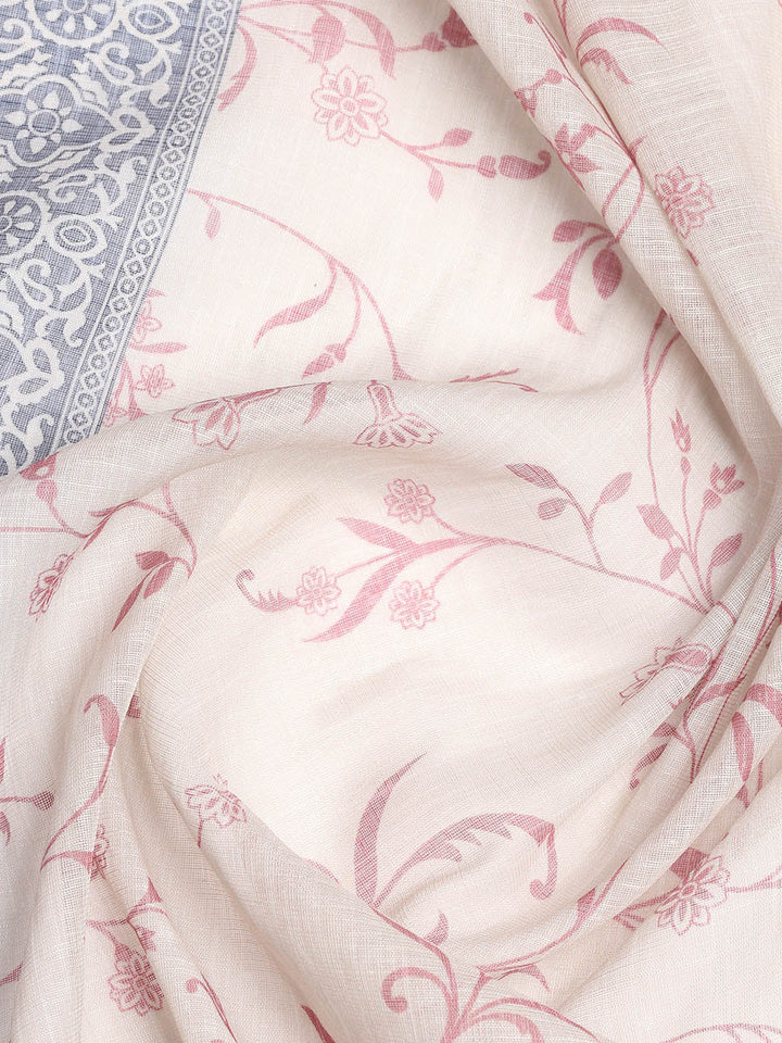 Neck Embroidered Chanderi Unstitched Suit Piece With Dupatta
