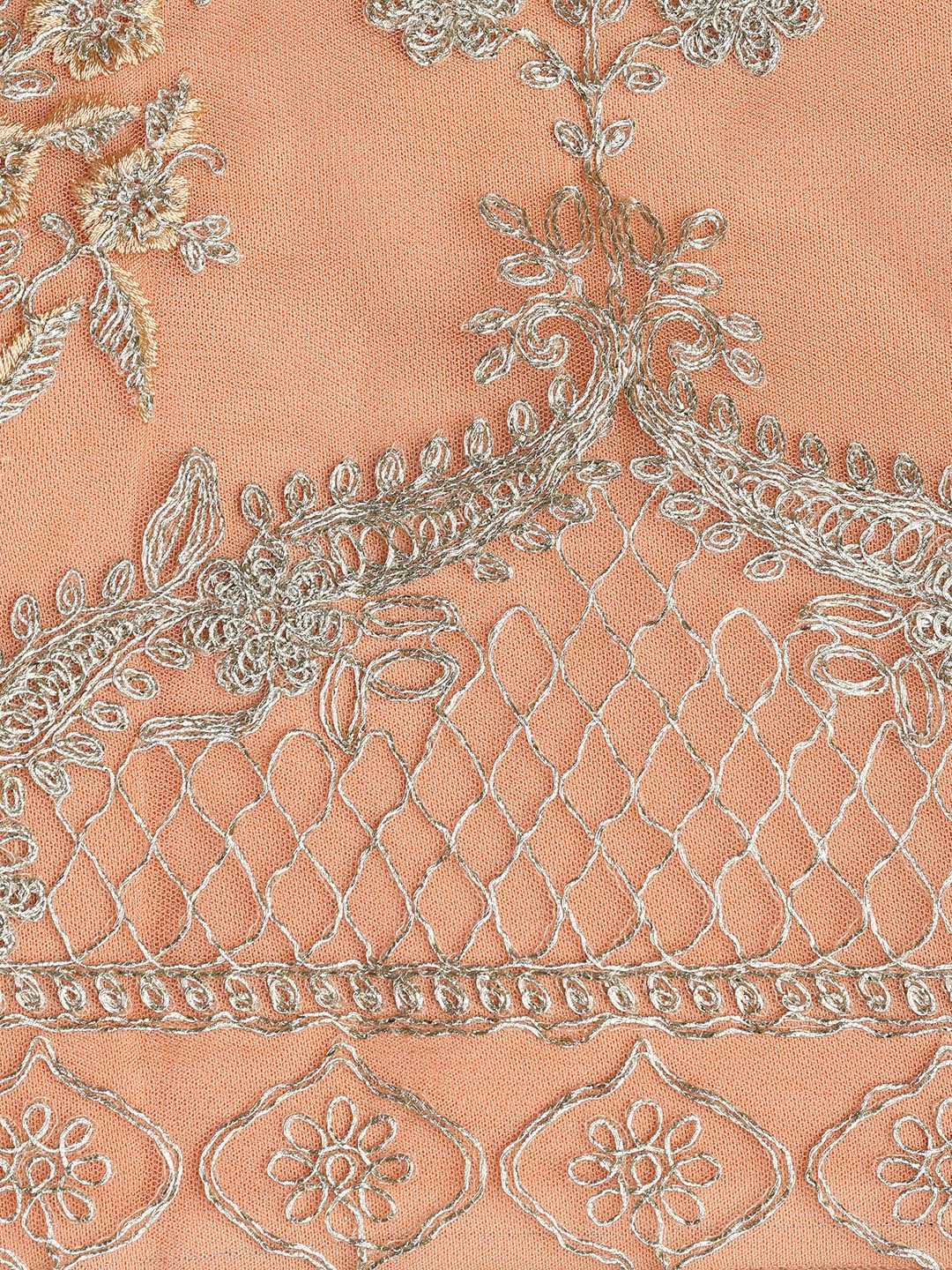 Embroidered Georgette Unstitched Suit Piece With Dupatta