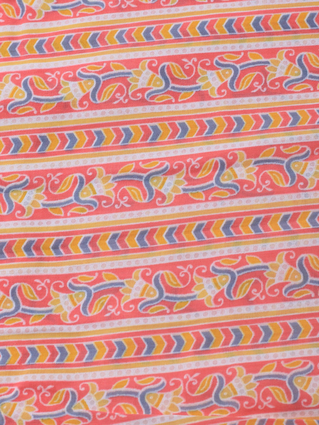 Printed Cotton Blend Unstitched Suit Piece With Dupatta