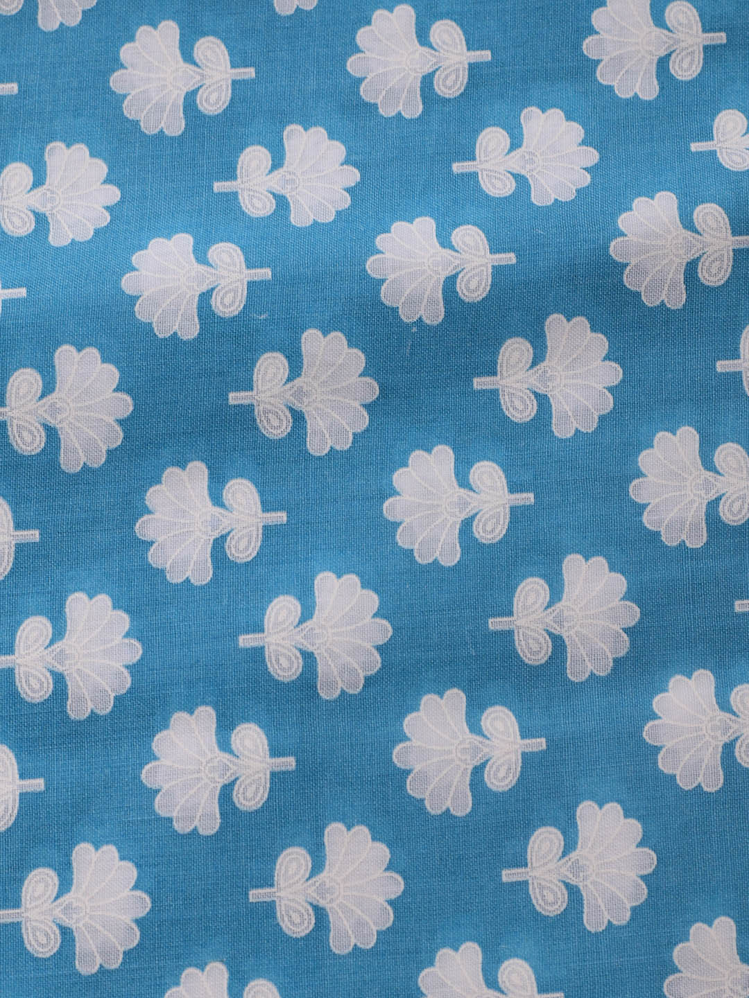 Printed Cotton Blend Unstitched Suit With Dupatta