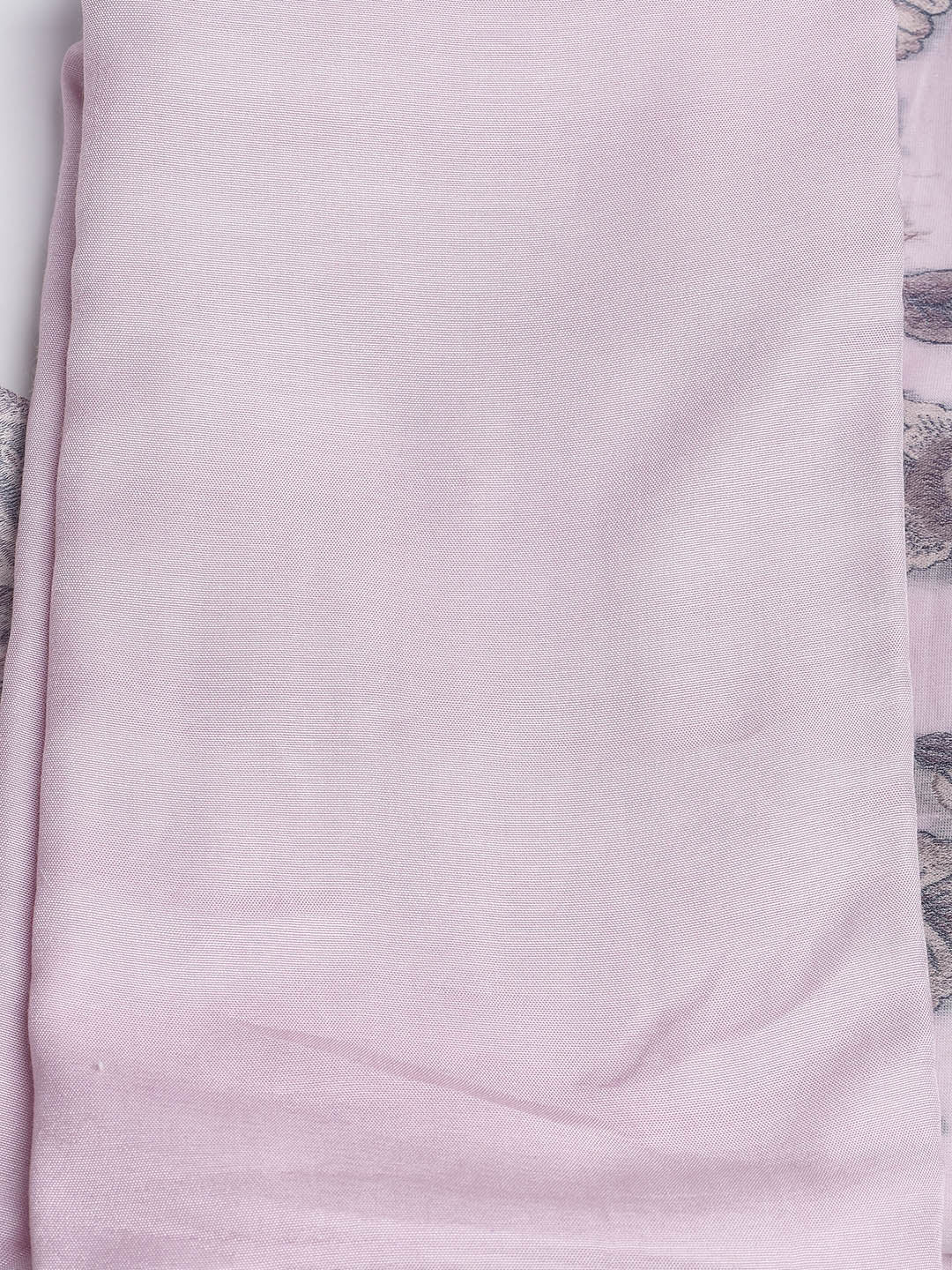 Printed Chanderi Unstitched Suit With Dupatta